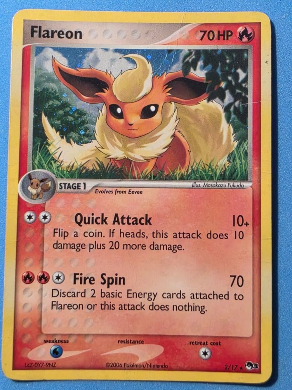 Flareon 2/17 POP Series 3 Holo Dmg.